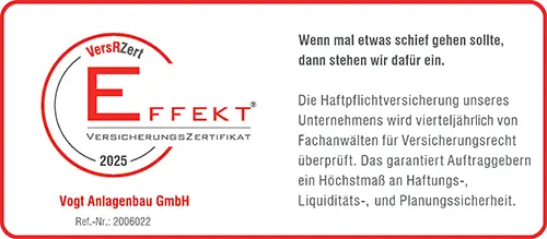 EFFEKT VersicherungsZertifikat Vogt Anlagenbau